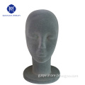 Fashion grey mannequin head styrofoam female for wig display